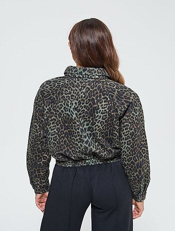 Lee Cooper - Veste Filista Léopard gris