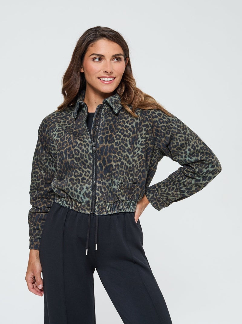 Lee Cooper - Veste Filista Léopard gris Gris - Kiabi