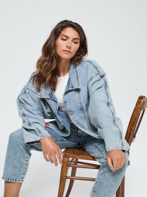 Lee Cooper - Veste Flana Light Medium Blue Brushed - Kiabi