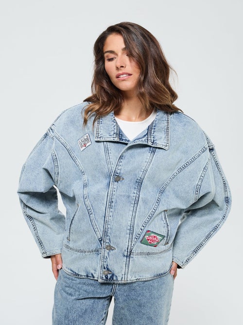 Lee Cooper - Veste Flana Light Medium Blue Brushed - Kiabi