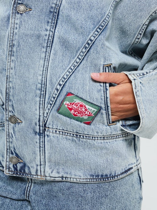 Lee Cooper - Veste Flana Light Medium Blue Brushed - Kiabi