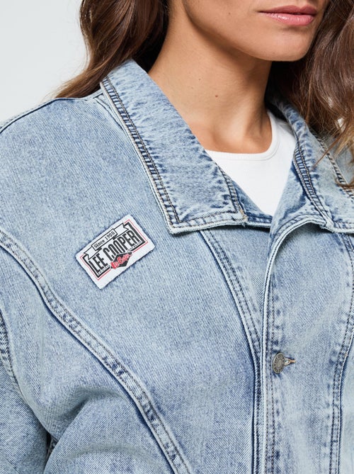 Lee Cooper - Veste Flana Light Medium Blue Brushed - Kiabi