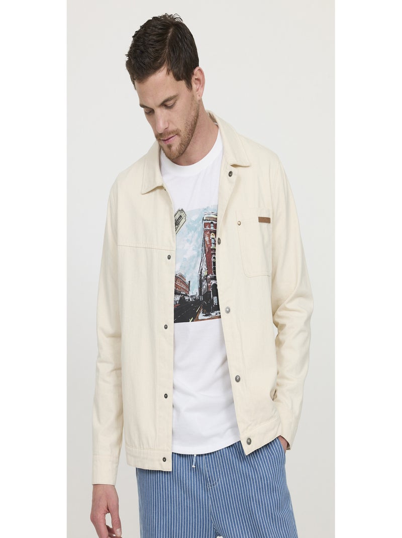 Lee Cooper - Veste manches longues coton comfort FIXT Ivoire - Kiabi