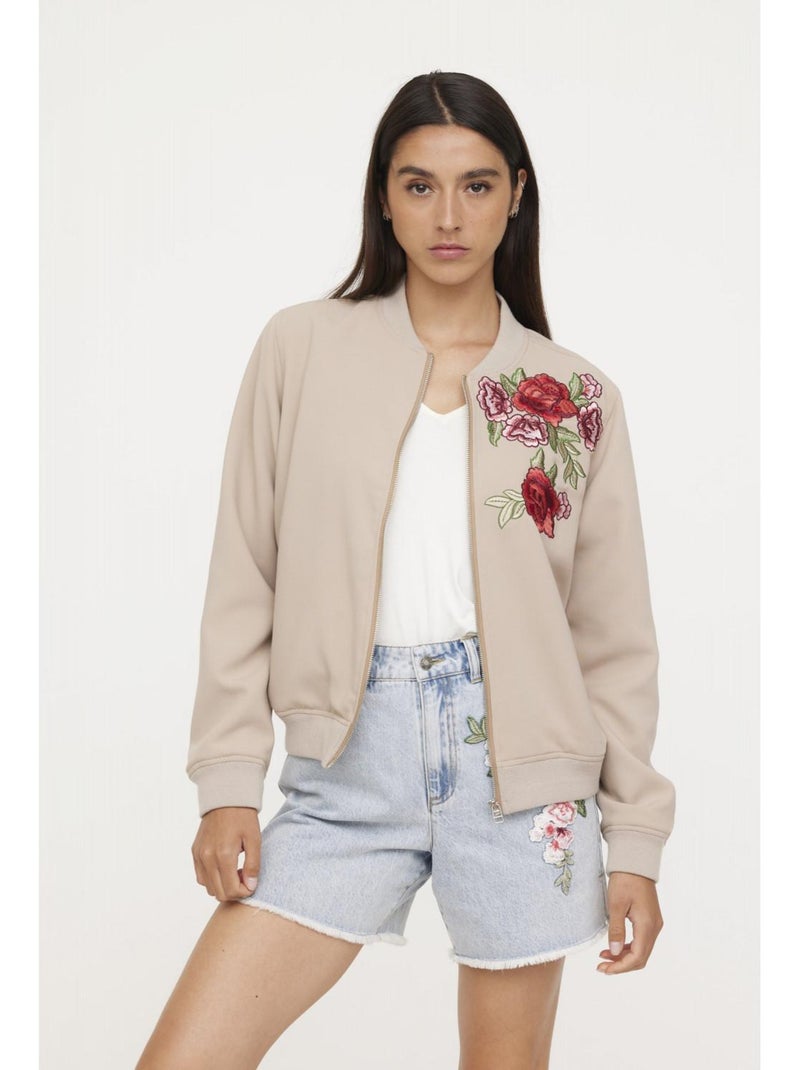 Lee Cooper - Veste manches longues polyester regular FLOWERS Beige argile - Kiabi