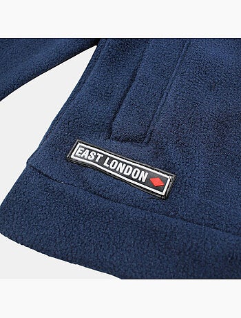 Lee cooper - veste polaire zippée col montant à empiècements, manches longues
