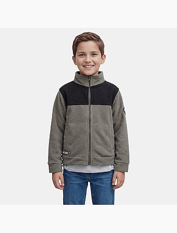 Lee cooper - veste polaire zippée col montant à empiècements, manches longues