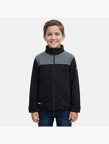 Lee cooper - veste polaire zippée col montant à empiècements, manches longues
