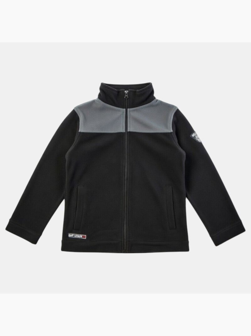 Lee cooper - veste polaire zippée col montant à empiècements, manches longues Noir - Kiabi