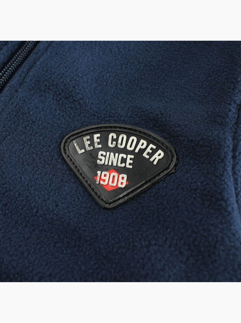 Lee cooper - veste polaire zippée col montant, manches longues Bleu marine - Kiabi