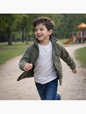 Lee cooper - veste polaire zippée col montant, manches longues
