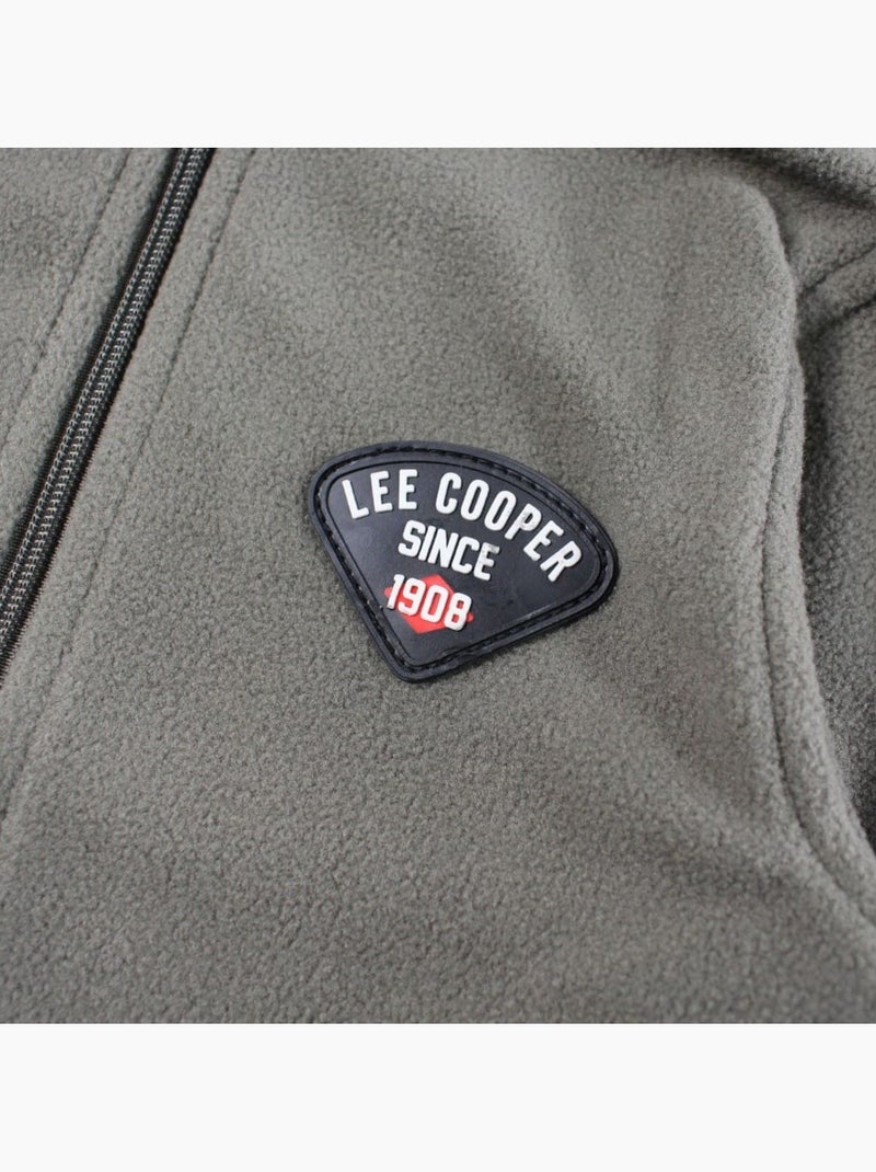 Lee cooper - veste polaire zippée col montant, manches longues Kaki - Kiabi
