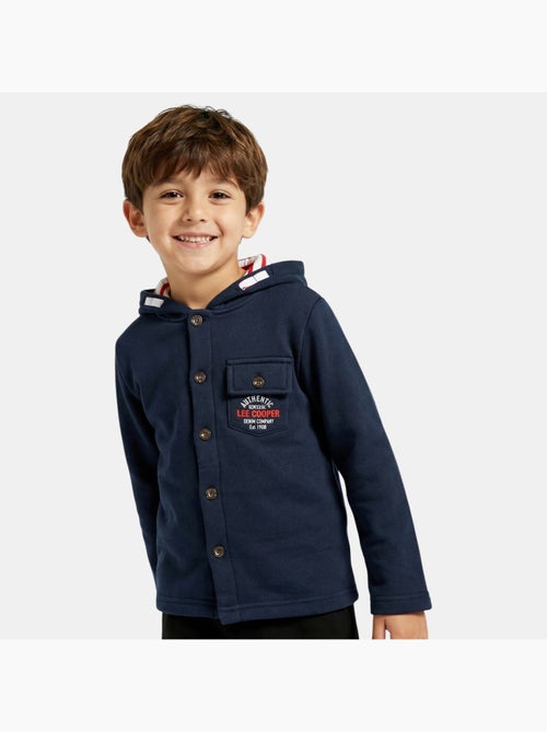 Lee Cooper - Veste sweat à capuche boutonnée garçon - Kiabi