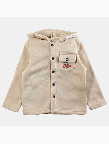 Lee Cooper - Veste sweat à capuche boutonnée garçon