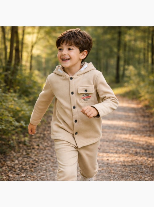 Lee Cooper - Veste sweat à capuche boutonnée garçon - Kiabi