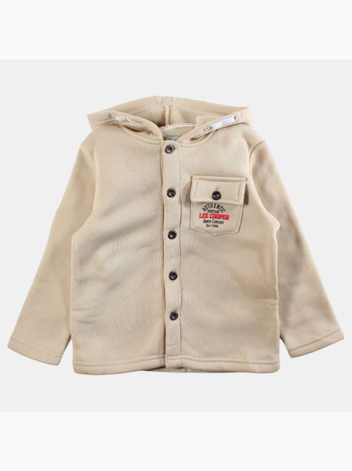 Lee Cooper - Veste sweat à capuche boutonnée garçon - Kiabi