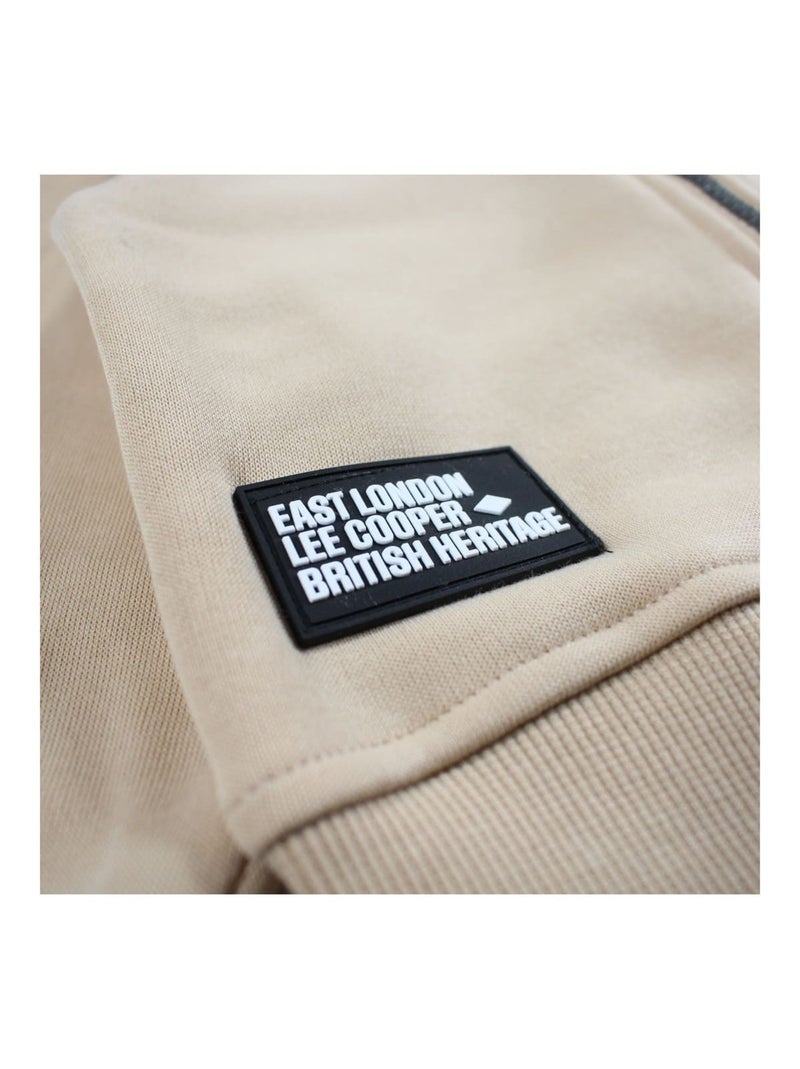 Lee Cooper - Veste sweat à capuche garçon imprimée Beige - Kiabi