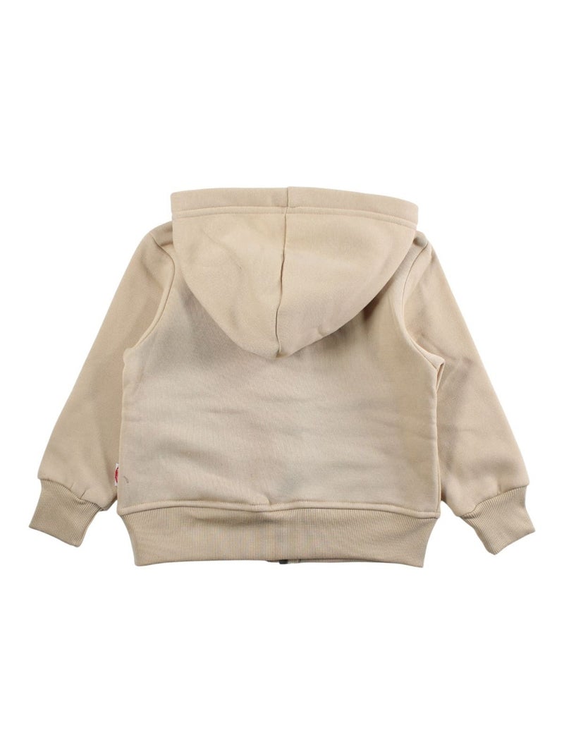 Lee Cooper - Veste sweat à capuche garçon imprimée Beige - Kiabi