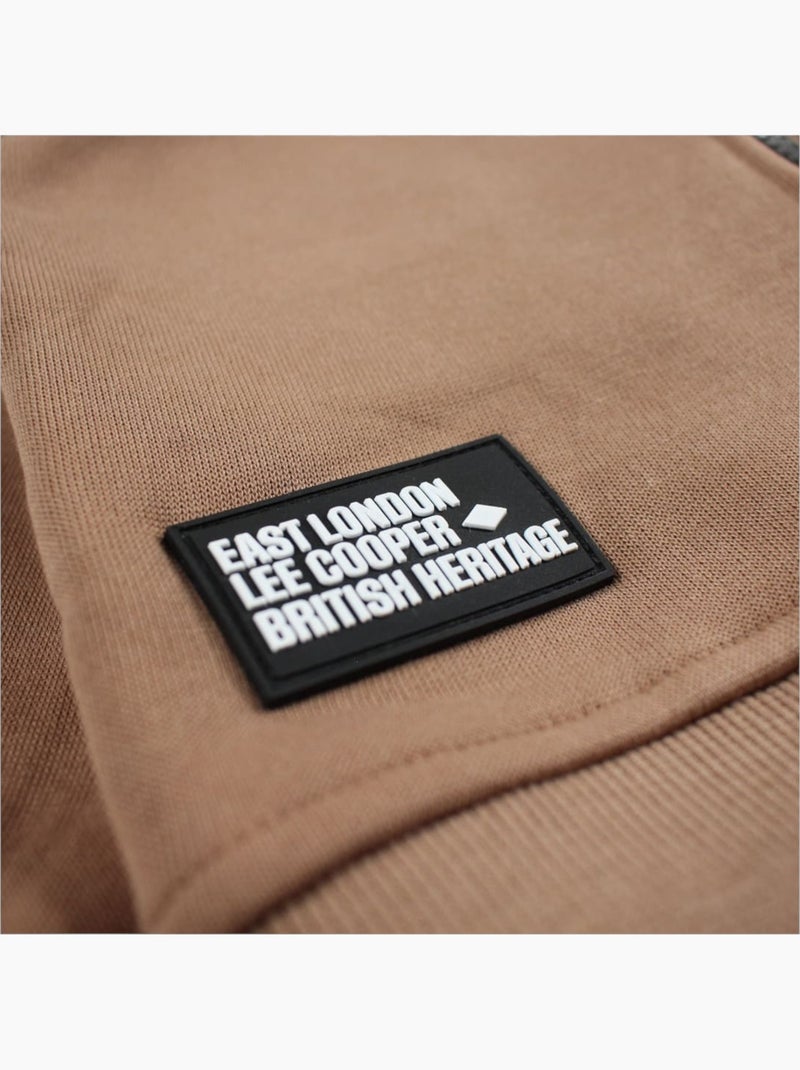 Lee Cooper - Veste sweat à capuche garçon imprimée Marron - Kiabi