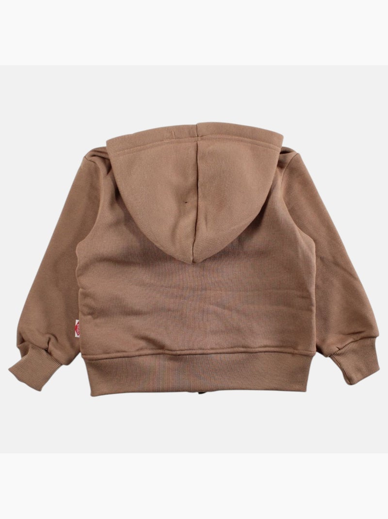 Lee Cooper - Veste sweat à capuche garçon imprimée Marron - Kiabi