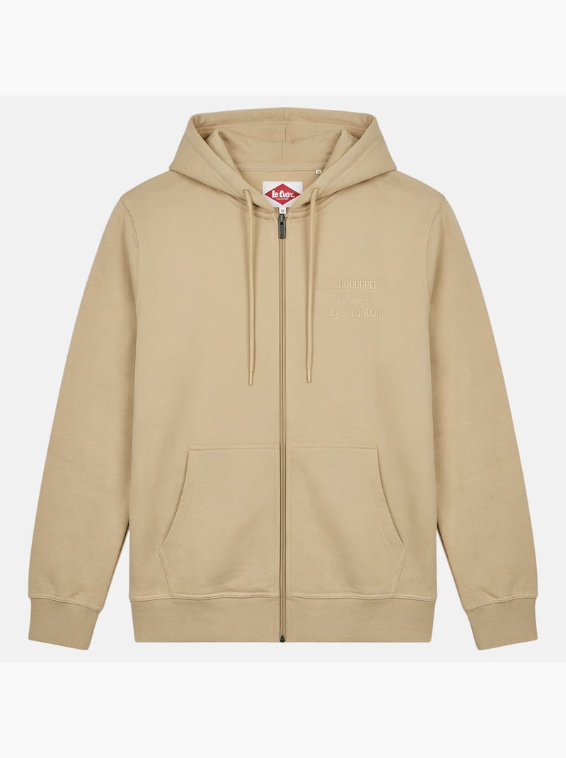 Lee Cooper - Veste sweat à capuche homme Beige - Kiabi