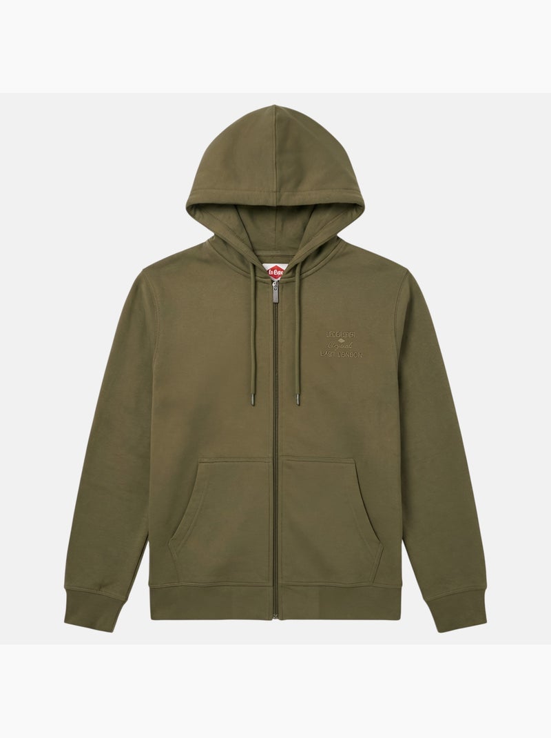 Lee Cooper - Veste sweat à capuche homme Kaki - Kiabi