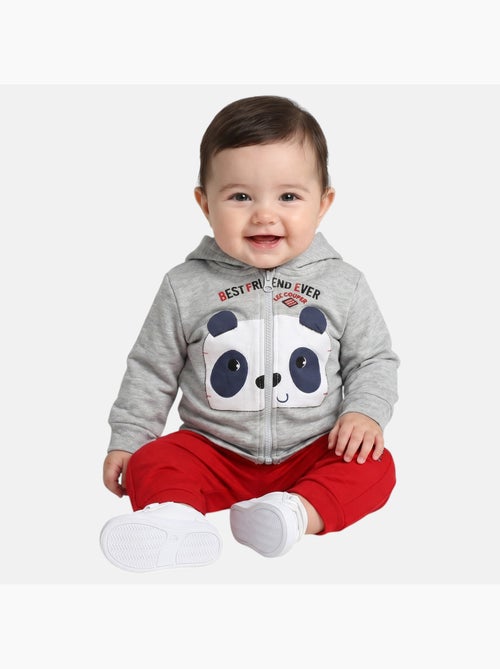 Lee Cooper - Veste sweat à capuche imprimé panda avec pantalon - Kiabi