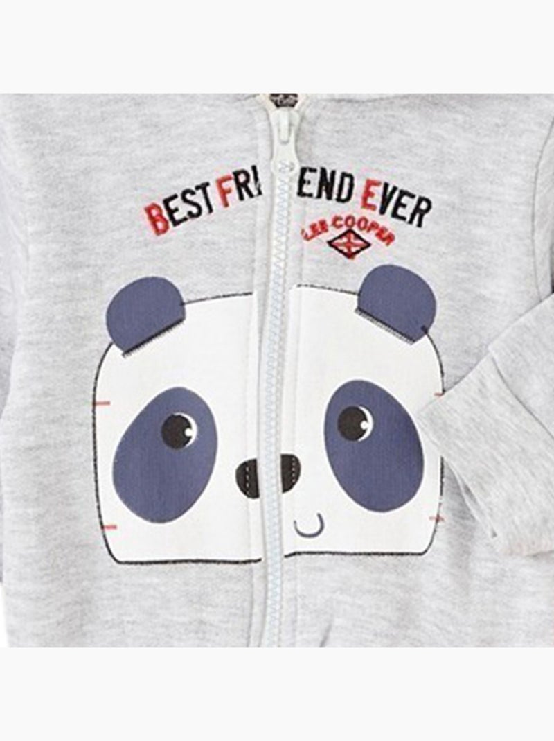 Lee Cooper - Veste sweat à capuche imprimé panda avec pantalon Gris - Kiabi