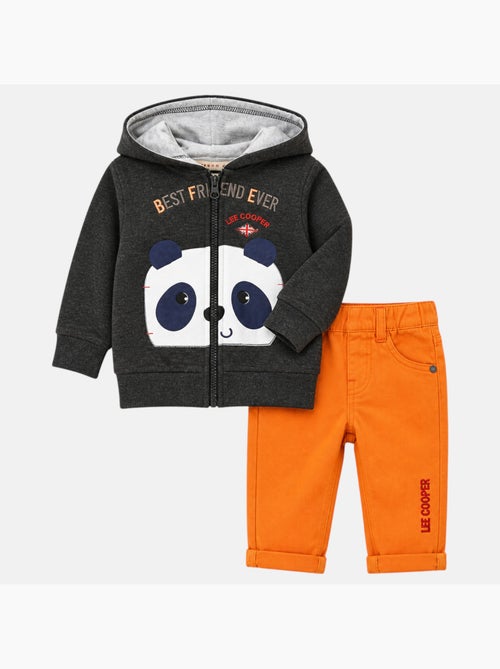 Lee Cooper - Veste sweat à capuche imprimé panda avec pantalon - Kiabi