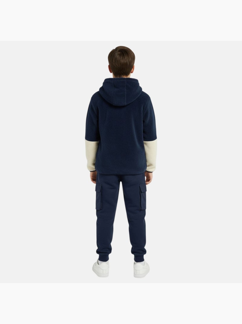 Lee Cooper - Veste zippée à capuche avec pantalon de jogging garçon Bleu marine - Kiabi