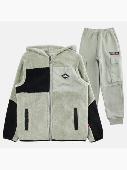 Lee Cooper - Veste zippée à capuche avec pantalon de jogging garçon - Kiabi Lee Cooper - Veste zippée à capuche avec pantalon de jogging garçon - Kiabi