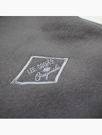 Lee cooper - veste zippée à capuche, manches longues et finitions bord-côte