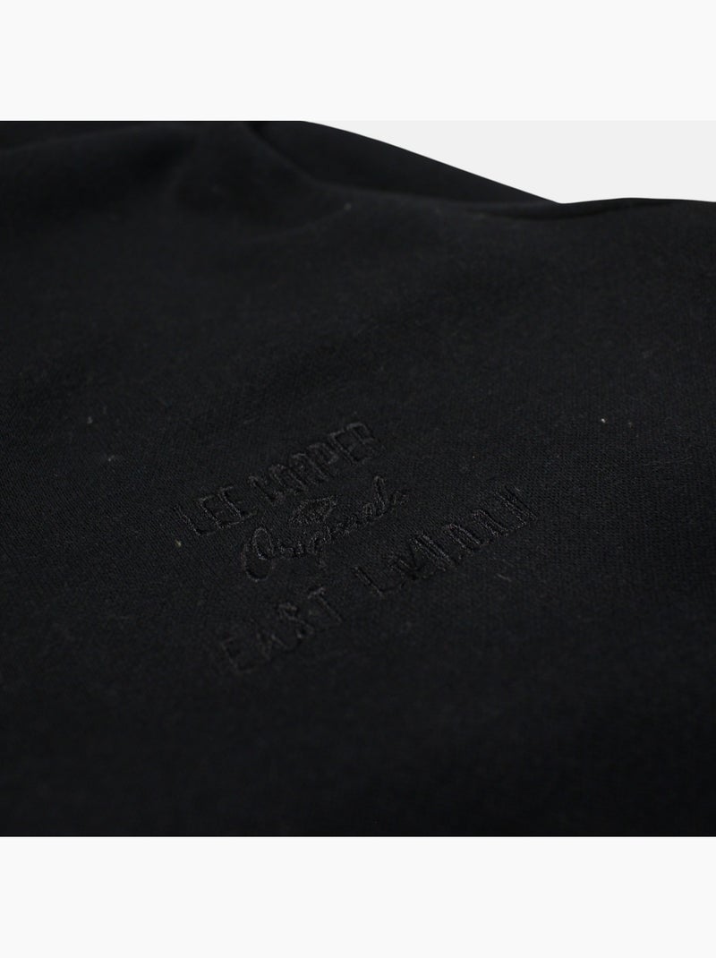 Lee cooper - veste zippée à capuche, manches longues et finitions bord-côte Noir - Kiabi