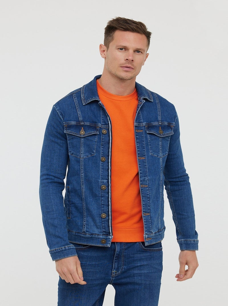 Lee Cooper - Vestes FLIME Medium brushed Bleu - Kiabi