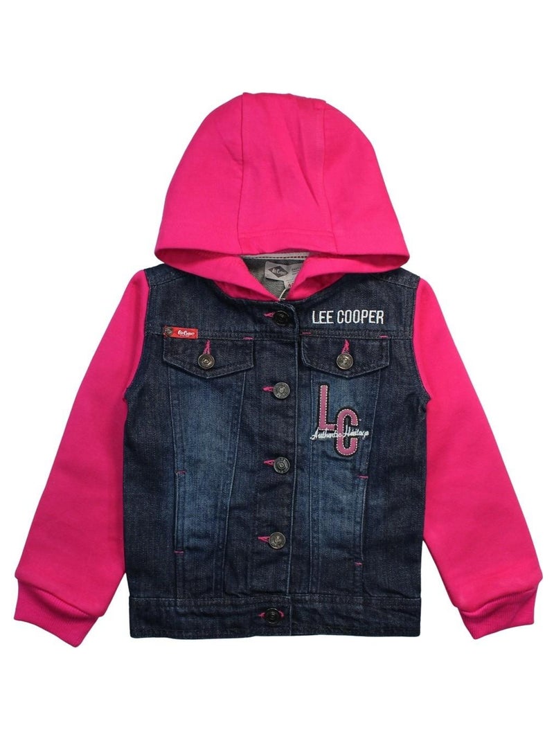 Lee Cooper - Vestes imprimé logo en coton Rose fushia - Kiabi