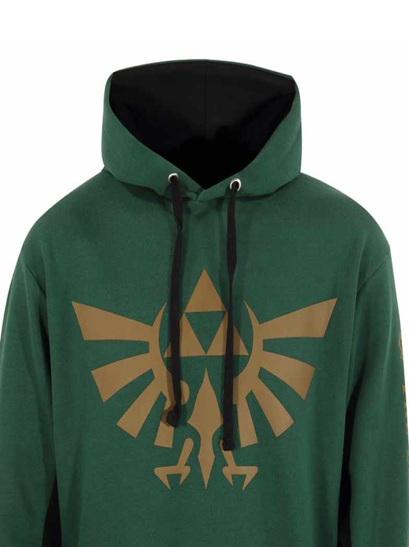 Legend Of Zelda - Sweat à capuche HYRULE AND SYMBOLS Vert foncé - Kiabi