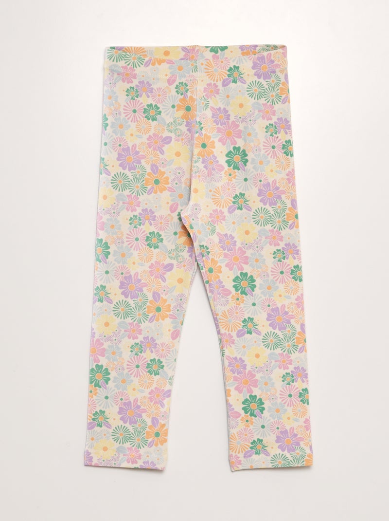 Legging 3/4 à taille élastiquée Blanc - Kiabi