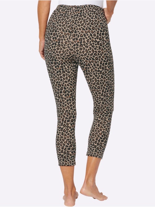 Legging 7/8 avec ceinture élastique et motif léopard - Taille standard - Moda Vilona - Kiabi