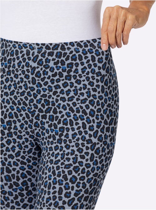 Legging 7/8 avec ceinture élastique et motif léopard - Taille standard - Moda Vilona - Kiabi