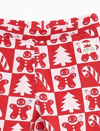 Legging à motif all-over Noël en coton