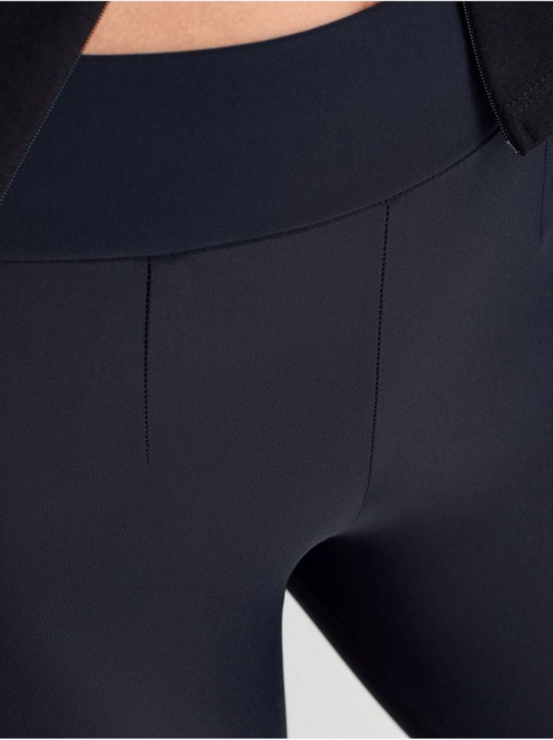 Legging À Taille Haute, Jambe Skinny Et Fermeture Zippée Bleu marine - Kiabi