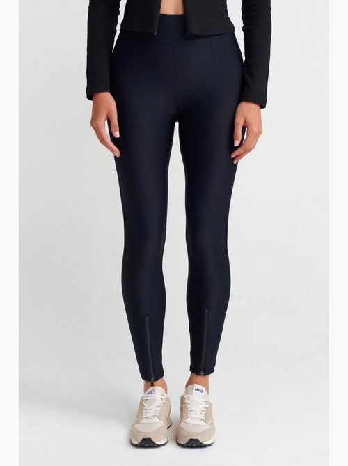 Legging à taille haute, jambe skinny et fermeture zippée dilvin - Kiabi