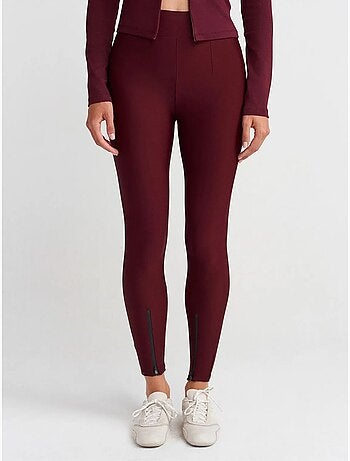Legging à taille haute, jambe skinny et fermeture zippée dilvin