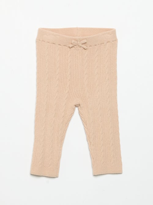 Legging avec nœud et torsades - Kiabi
