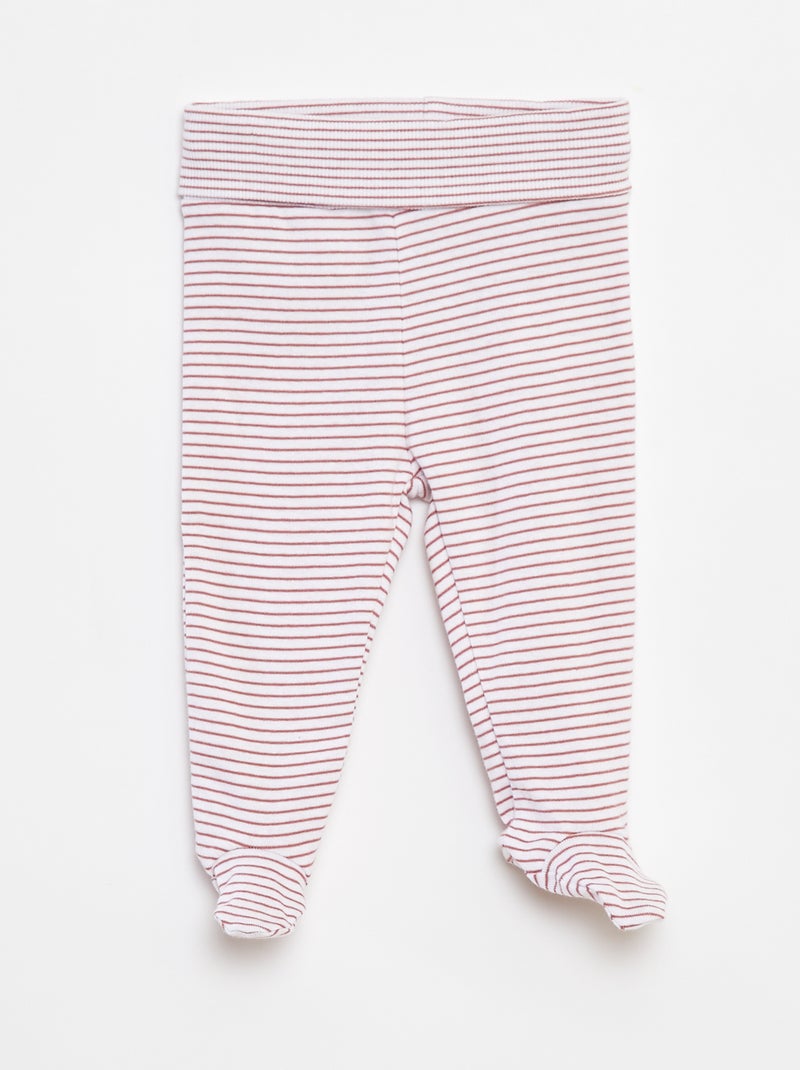 Legging avec pieds Rose - Kiabi