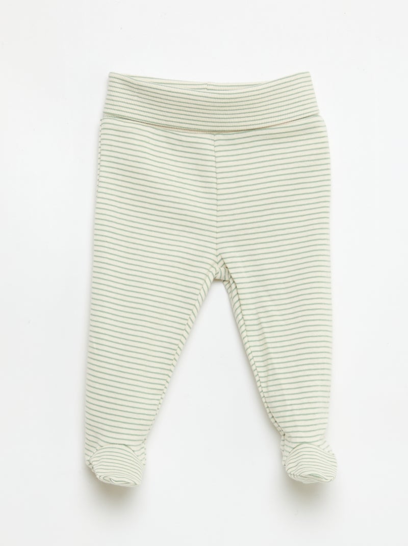 Legging avec pieds Vert - Kiabi