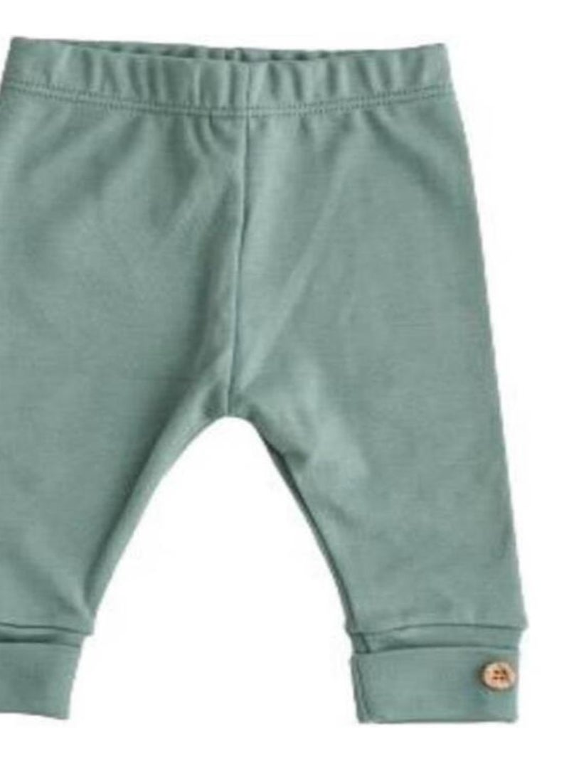 Legging Bébé Vert Eucalyptus en Coton Pima Bio Vert - Kiabi