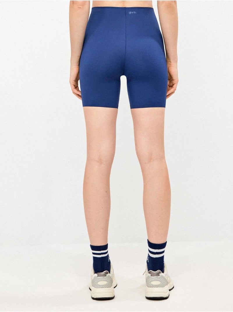 Legging biker réalisé en tissu sculptant qui définit et stylise Bleu marine - Kiabi