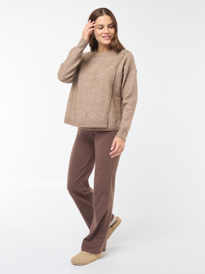 Legging bootcut de maternité Marron - Kiabi