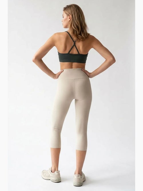 Legging capri taille haute avec fente mixray - Kiabi Legging capri taille haute avec fente mixray - Kiabi
