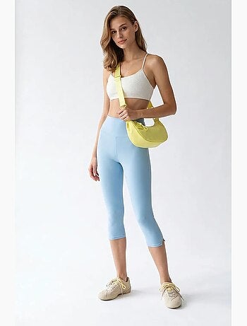 Legging capri taille haute avec fente mixray